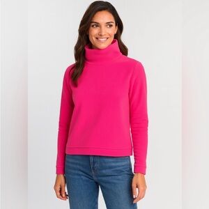 Like New Dudley Stephens Park Slope Fleece Turtleneck Pink Pullover Medium